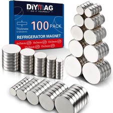3MM-Mix 100 Piece Refrigerator Magnet for Office, Hobbies, Crafts and Science...