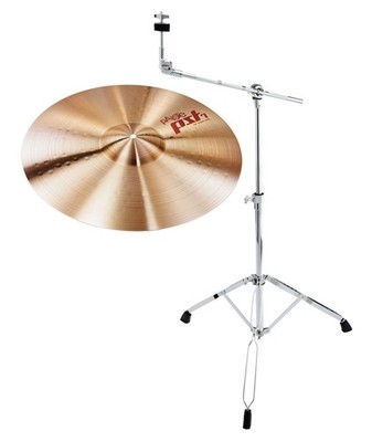 TOP Paiste 20'' PST7 Ride Becken mit warmem Sound inkl. stabilem Beckenstativ