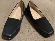 Naturalizer Justify Black Loafer Women  s 9W Slip On Square Toe Low Heel