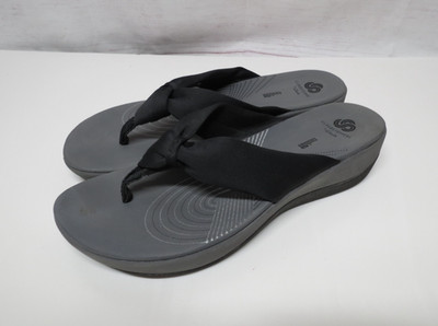 Clarks Cloudsteppers Cushion Soft Knotted Flip Flop Thong Sandals Back 10M