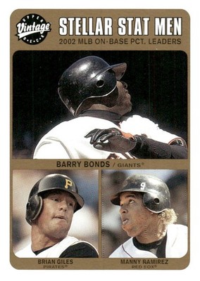 2003 Upper Deck Vintage #247 Barry Bonds / Brian Giles / Manny Ramirez SSM