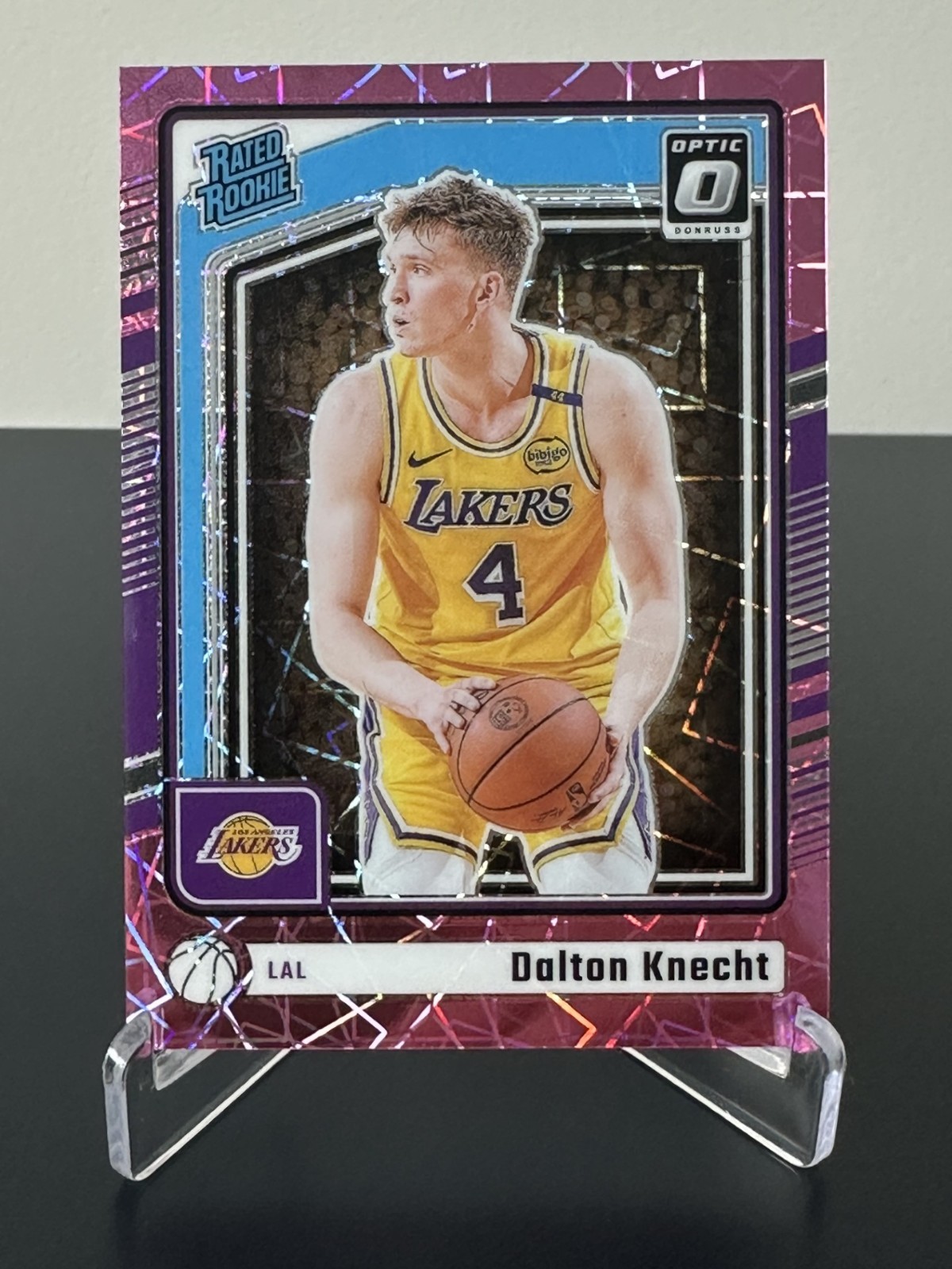 2024-25 Panini Optic Pink Velocity Dalton Knecht #256 LA Lakers 79/79