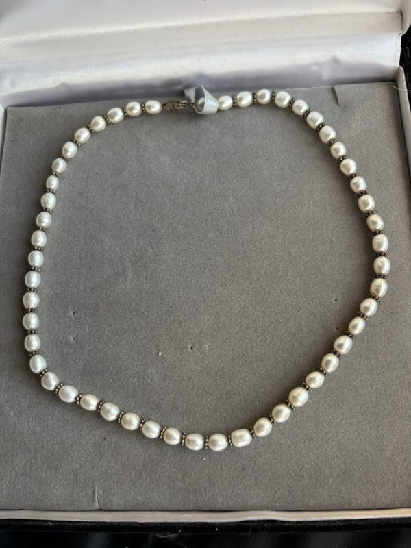 Vintage Dynasty Collection Pearl Freshwater Cultured Pearl Sterling Silver 