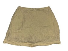 Abercrombie  Fitch Y2K butter Yellow Linen blend Micro Mini Skirt/ Skort sz XS