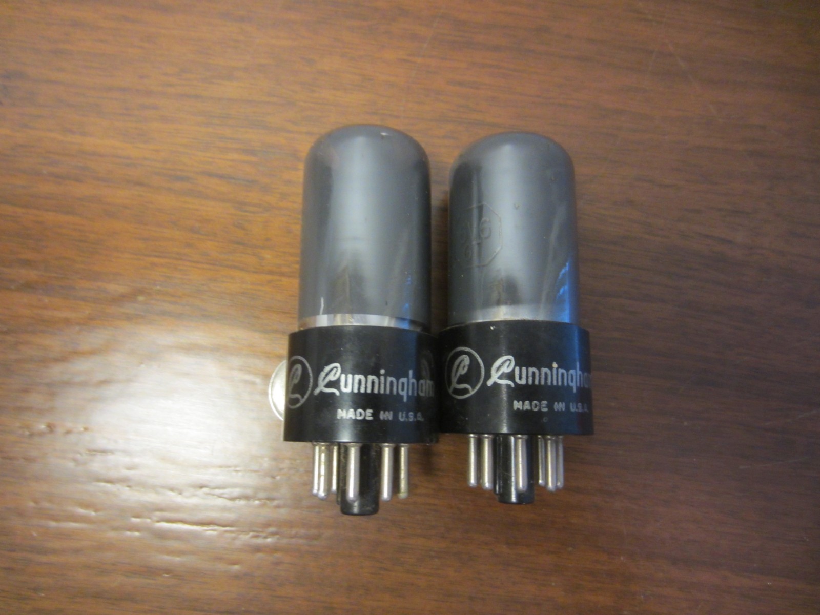 Pair of Cunningham 6V6GT Tubes - RCA - Same Date Code - Hickok Tested