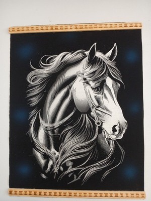Handmade 3D Glow in the Dark Oil Painting 30×40 cm Rare Egyptian Velvet Art