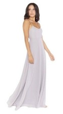 SHOW ME YOUR MUMU Faith Maxi Dress Dove Grey Chiffon Wedding Prom Large Ret $198