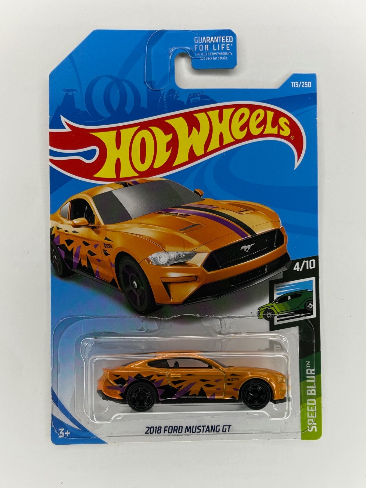 Hot Wheels 2018 Ford Mustang GT 113/250 - Orange - 2019 Mainline Nip New