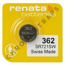 Renata Premium 362 / SR721SW Swiss Made Silver Oxide Watch Battery