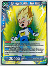SS Vegeta (Mini), New World | Release Event Stamp | Dragon Ball Super Card NM