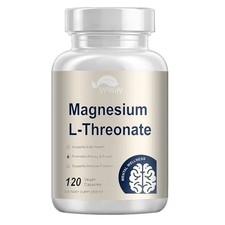 Magnesium L-Threonate 120 Vegan Capsules VPKIN Dietary Suppl