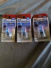 Zilla Mini Halogen Reptile Bulb 50 Watt Day Blue 3 Pack Energy Efficient Light