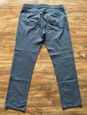 BRAX FEEL GOOD COOPER FANCY Regular Fit Mens Gray Pants Bottom 38 x 34