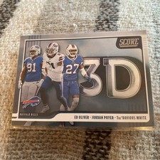 2020 Score 3D Ed Oliver / Jordan Poyer / Tre’Davious White Bills