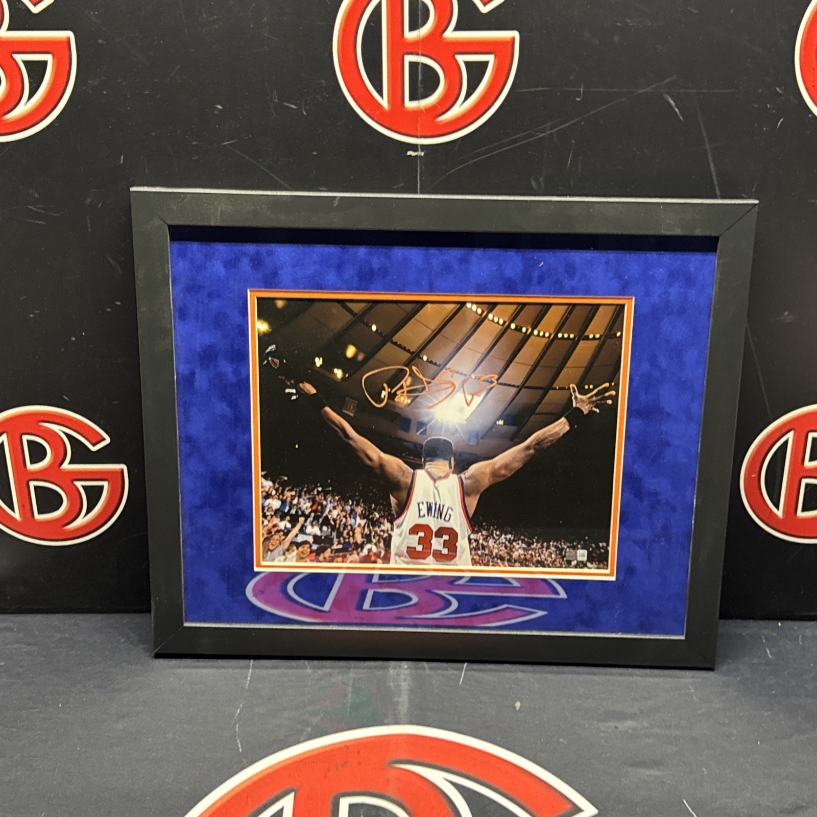 Patrick Ewing Autographed Signed New York Knicks Framed 11x14 Photo Steiner CX 