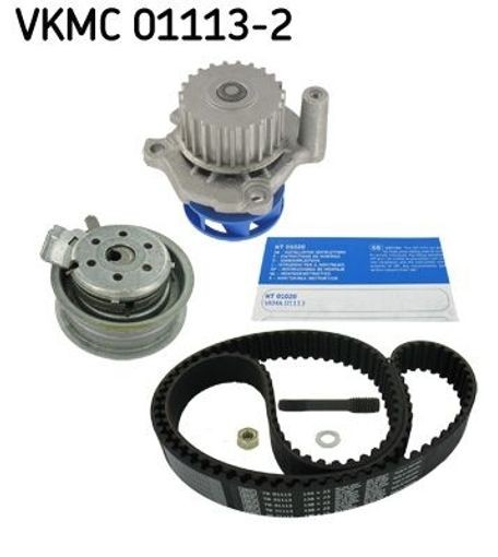 Timing Belt Kit + Water Pump Plastic VKMC 01113-2 SKF for VW SEAT SKODA - Image 20