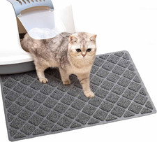 Cat Litter Mat Litter Box Mat  Litter Trapping Mat Premium Durable PVC Pad, 23 X