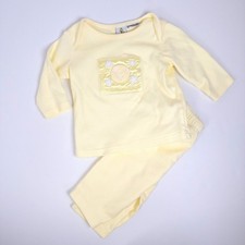 Vintage Y2K Sesame Street 2-Piece Set Kids 3-6M Yellow Moon Stars Pajamas