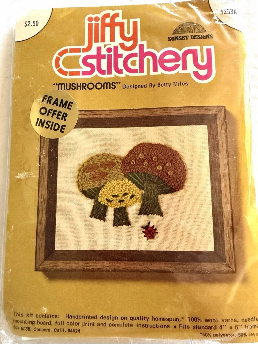 Kit vintage Jiffy Stitchery soucis sur un panier #215 par