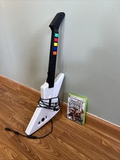 Guitar Hero 2 Xbox 360 Wired USB X-plorer Guitar White Controller and Game