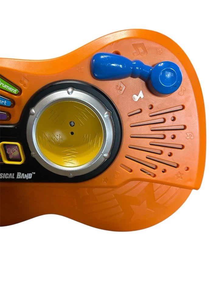 BANDA MUSICAL 3 en 1 VTECH. Piano, batería, guitarra probado funciona juguete naranja y negro Foto 4 de 4