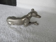 Vintage~~Silver Toned Metal Greyhound Dog Hou...