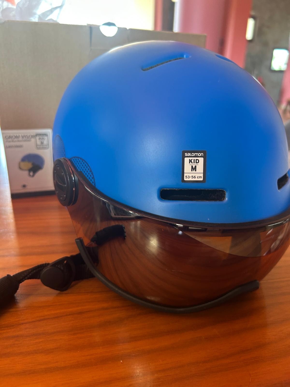 SALOMON CASCO SCI CON VISIERA GROM VISOR PER BAMBINO TG. M