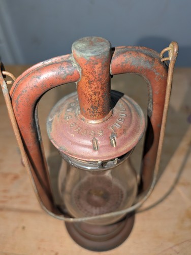 Dietz Brass US Tubular Lantern Blowhole Clear Unmarked Globe 00 Hot Blast 1879 - Picture 3 of 15