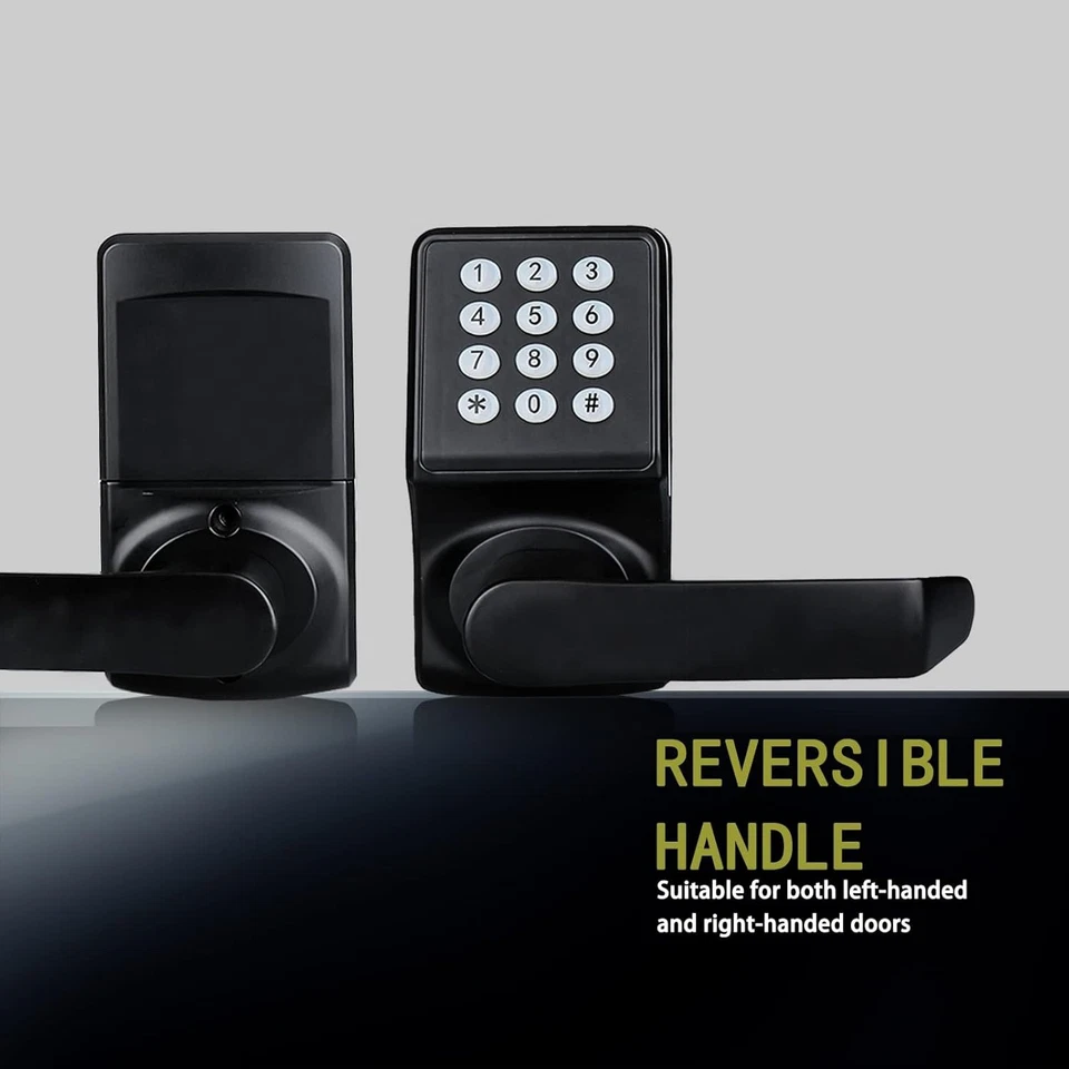 Keypad Door Lock with Handle-Keyless Entry Door Lock -Matte Black - Image 3 of 4