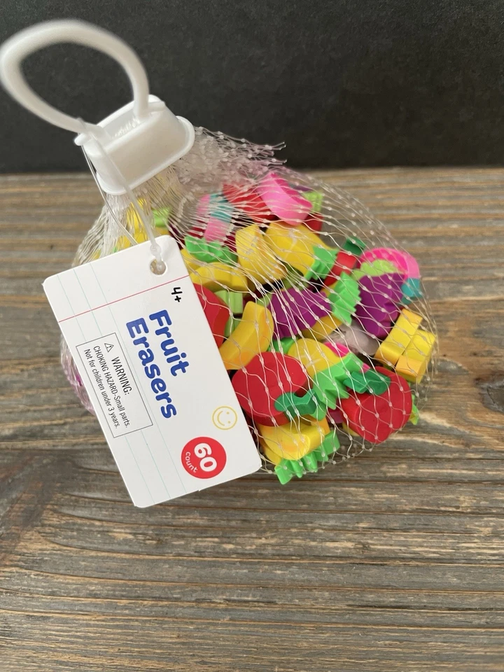 Target 180 Sports Fruit Emoji Mini Erasers 2023 Bullseye Back to School Rewards - Image 2 of 4