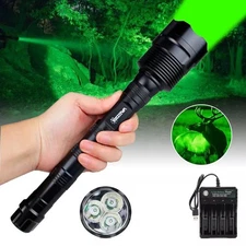 1000Yards Hunting Flashlight 3LED Green Light Coyote Hog Varmint Predator Lamp