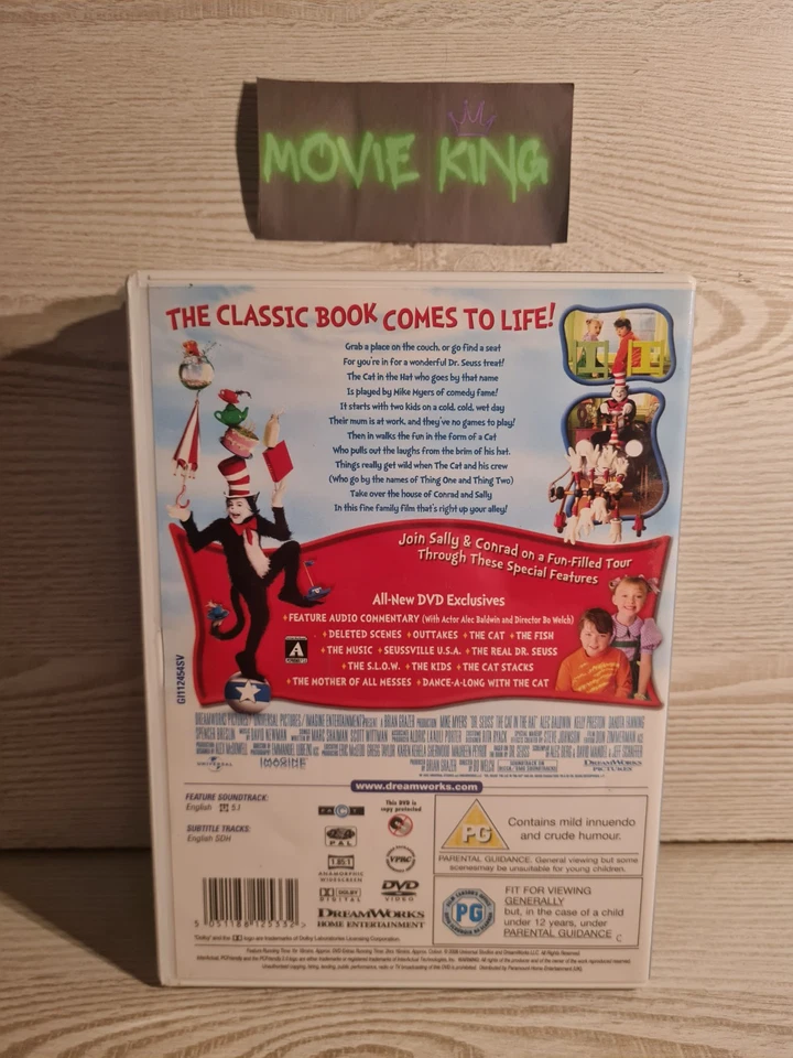 The Cat In The Hat & Lorax & Christmas (DVD X4) {Dr Seuss Bundle} [Reg 2] [UK]  - Image 3 of 4