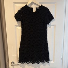 Stradivarius Women’s Black Short Sleeve Knit Dress Lined Size Small