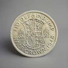 Great Britain 1948 - &frac12; Crown / Half Crown - George VI 2nd Type; With 'IND:IMP'