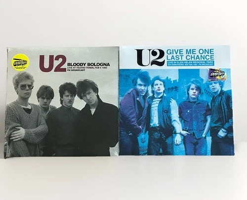 U2 - Italy & San Bernadino Live Colored Vinyl Records Lot
