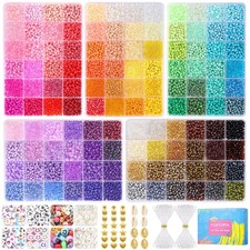 4mm Seed Beads for Bracelets, 120Color Small Glass Beads for Jewelry Making