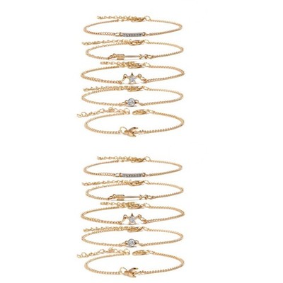  10 stücke Armbänder Fußkeln für Frauen Mädchen Cupids arrow Knöchelketten