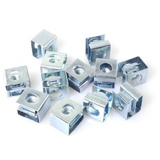 12 PCS M6 Slide-on Cage Nuts Special-Shaped for Server Rack Cabinet Mounting