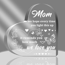 Heart-shaped Acrylic Plaque for Mom Gratitude Gift Mother's Day Gifts