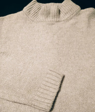 MASSIMO DUTTI Womans Mock Neck THICK Wool/Cas...