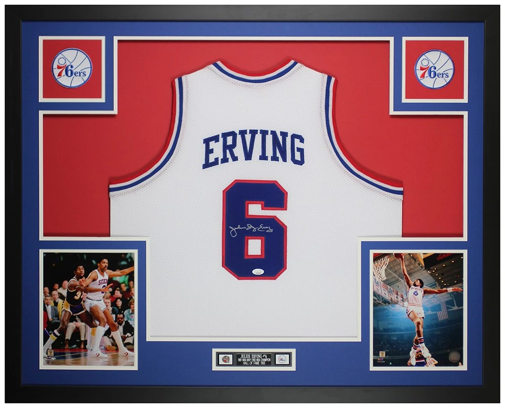 Julius Erving 费城76ers 篮球NBA 原始亲笔签名球衣| eBay