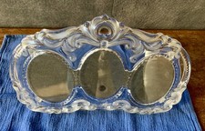 MIKASA Princess Frosted Lead Crystal Triple Oval Photo Frame 8 x 13  