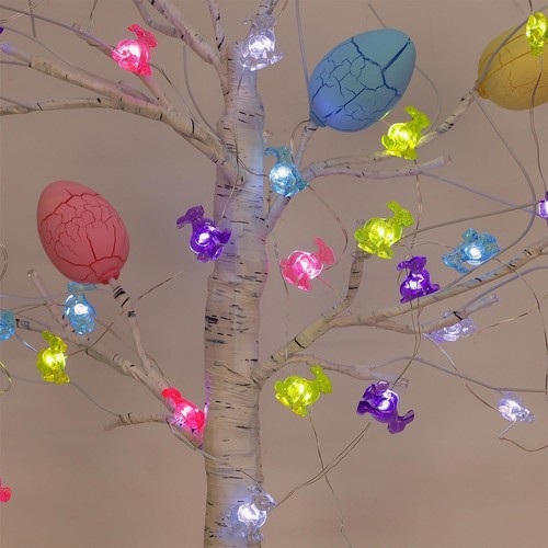 Easter String Lights, 50LED 16FT Colorful Bunny Decorative 1 Pack, Multicolor - Picture 3 of 6