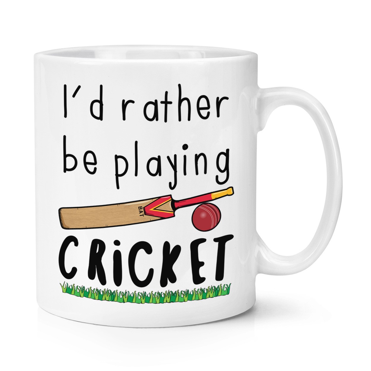 I'd Rather Be Playing Cricket 10oz Mug Cup - Funny Sport