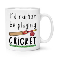 I'd Eher Sein Playing Kricket 284Ml Becher Tasse - Lustig Sport