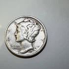 1939 D  Mercury Dime circulated 90% Silver XF