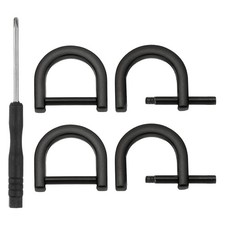 5/8 Inch D-Rings Screw in Shackle, 4 Pcs Horseshoe U Shape D Rings, Matte Black