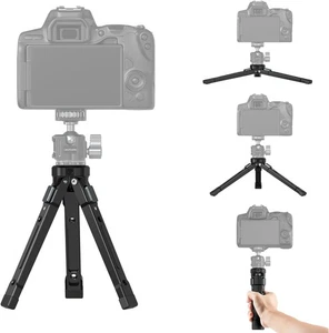 Mini Tripod Compact W/ 1/4" Thread Portable Desktop Pour Caméra/Téléphone/Webcam