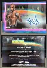 2025 Topps Midnight UFC Michael Venom Page Horizon Signatures Auto HNS-ME