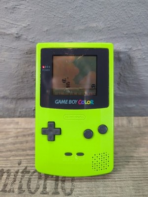 Nintendo Game Boy Color limettengrünes Handheld-System & Super Mario Land 2 Cart